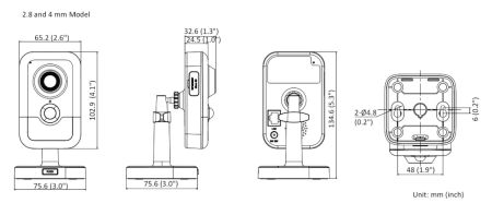 Компактная IP-камера Wi-Fi 2Мп HiWatch DS-I214W(C) (2.8 мм) с PIR-датчиком и микрофоном