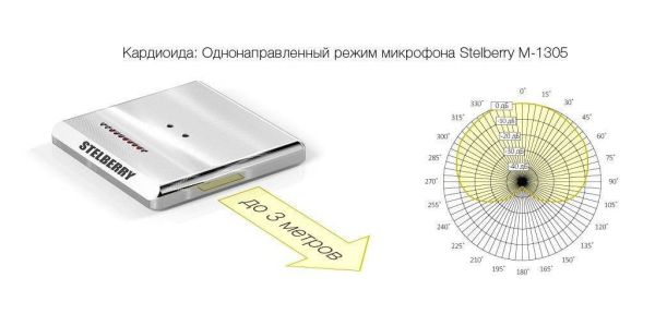 Направленный микрофон Stelberry M-1305 вандалозащищённый, металлический