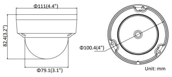 Антивандальная IP-камера 8Мп HikVision DS-2CD2183G0-IS (2.8 мм) с EXIR-подсветкой 30м, черная
