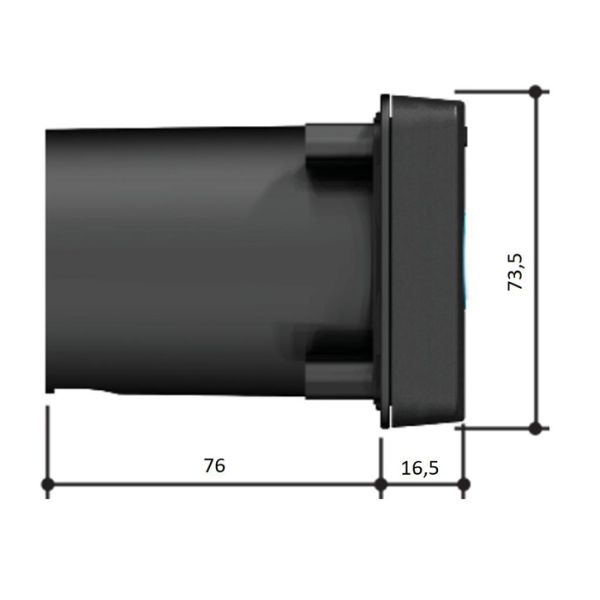 Ключ-выключатель Came SELD2FDG встраиваемый, с цилиндром замка DIN и синей подсветкой (806SL-0060)