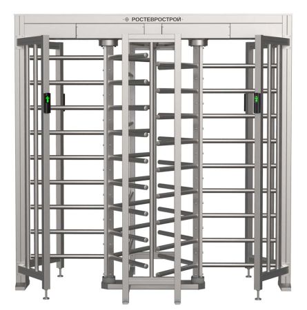 Турникет полноростовой двухпроходной Ростов-Дон ПР2/3М2 Нерж из нержавеющей стали
