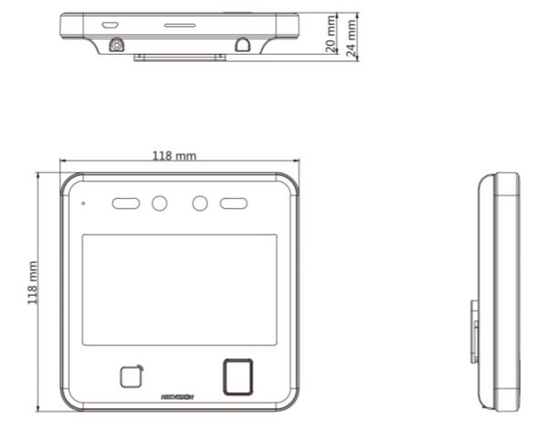 Биометрический терминал доступа HikVision DS-K1T642EF по распознаванию лиц