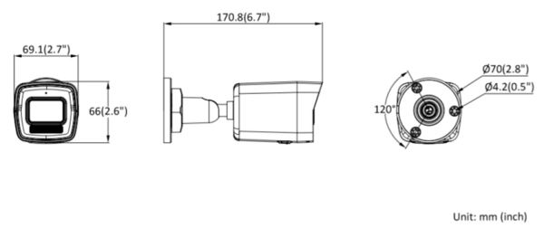 Уличная IP-камера 8Мп HiWatch DS-I850M (4 мм) с интеллектуальной подсветкой и микрофоном