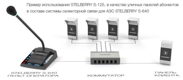Вызывная аудиопанель с козырьком Stelberry S-125