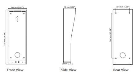 Монтажное основание HikVision DS-KAB11-D для накладной установки вызывных панелей