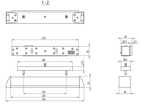 Электромагнитный замок dormakaba EM Premium EM 6900 GL-AH B с детектором раннего предупреждения и встроенным зуммером