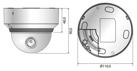 Купольная сетевая IP-видеокамера 2Мп Wisenet XND-6010 (2.4мм)