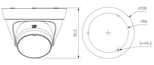 IP-видеокамера 4Мп Dahua DH-IPC-HDW1431T1P-0280B-S6 с ИК-подсветкой 30 м