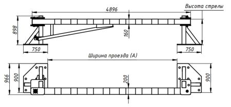 Противотаранный механический шлагбаум БУК ПТШ Р 5000Р.3С, распашной Противотаранный механический шлагбаум БУК ПТШ Р 5000Р.3С, распашной