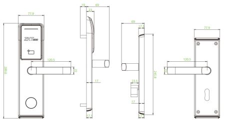 Беспроводной замок для гостиниц ZKTeco ZL700 с RFID считывателем Mifare Беспроводной замок для гостиниц ZKTeco ZL700 с RFID считывателем Mifare