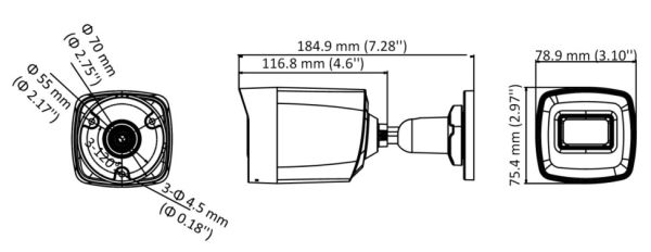 Уличная 5Мп HD-TVI видеокамера HiWatch DS-T520(С) (6 мм)