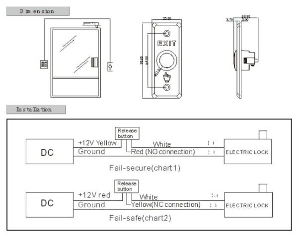 Кнопка выхода механическая HikVision DS-K7P02