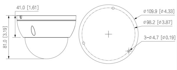 Сетевая купольная IP-видеокамера 4Мп Dahua DH-IPC-HDBW2441EP-S-0360B