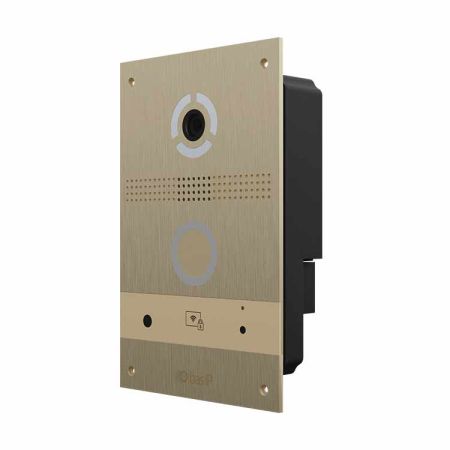 Вызывная видеопанель BAS-IP AV-08FB Gold с распознаванием лиц