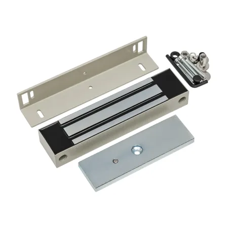 Электромагнитный замок AccordTec ML-350N с уголком, серый