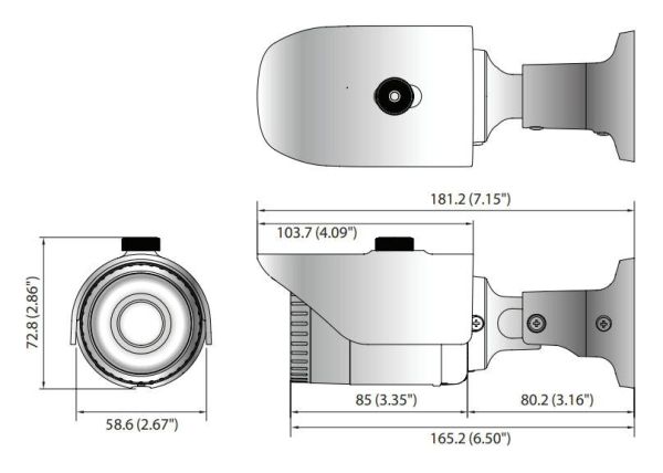 Мультиформатная уличная 2Мп видеокамера Wisenet HCO-6020R (4мм)